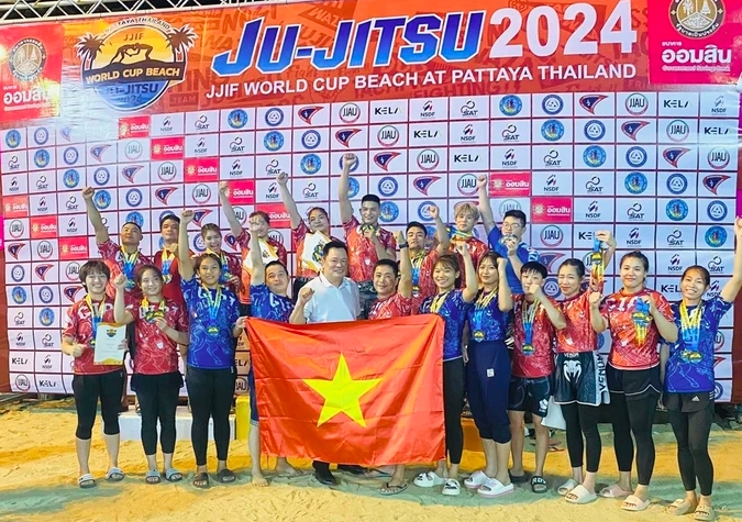 Vietnam tops medal tally at Ju-Jitsu World Cup Beach 2024